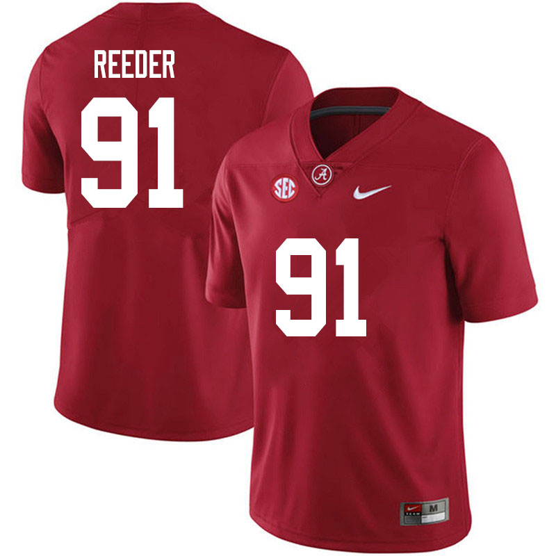 Alabama Crimson Tide Men's Gavin Reeder #91 Crimson NCAA Nike Authentic Stitched 2020 College Football Jersey HL16C66VY